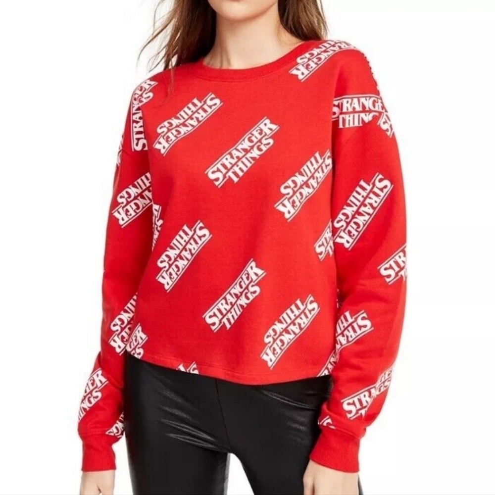 Stranger Things Netflix Red Pullover Sweater *RARE* Size Large